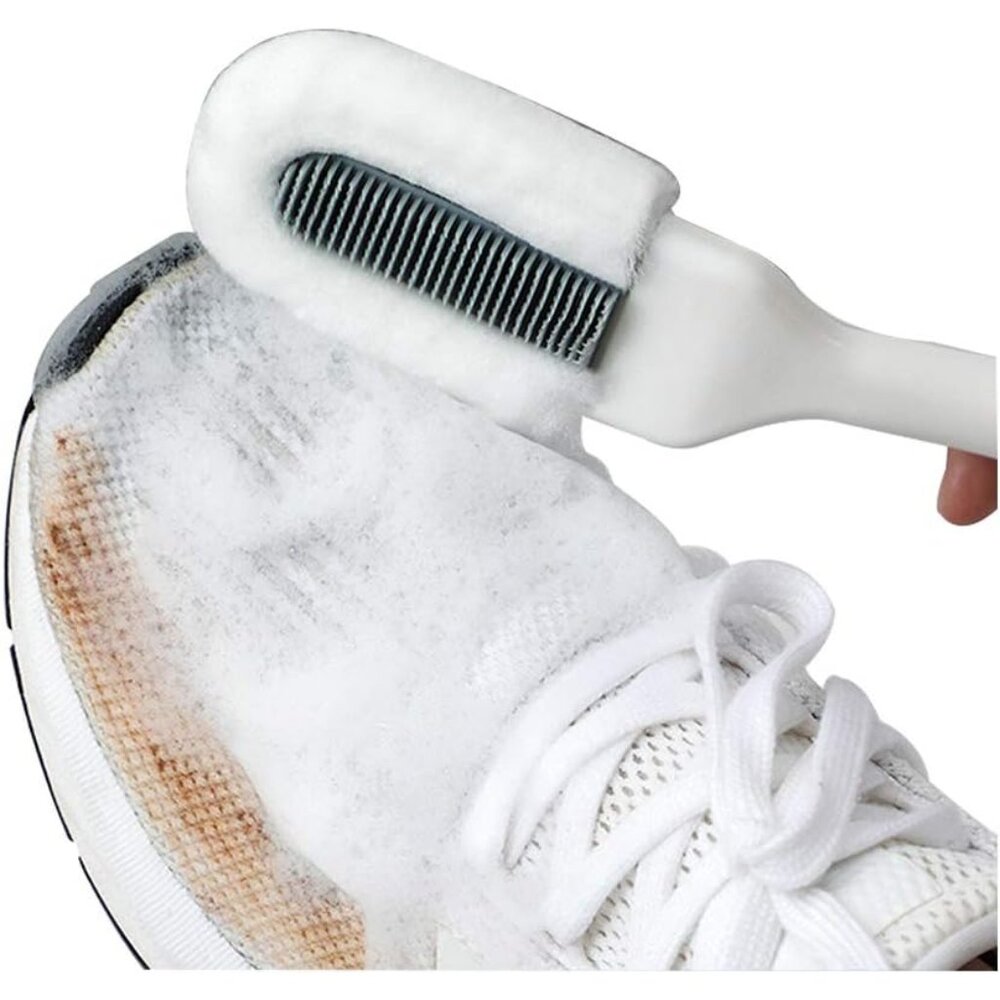Premium Soft Bristle Shoe Brush with Extended Handle for Deep Cleaning Stains